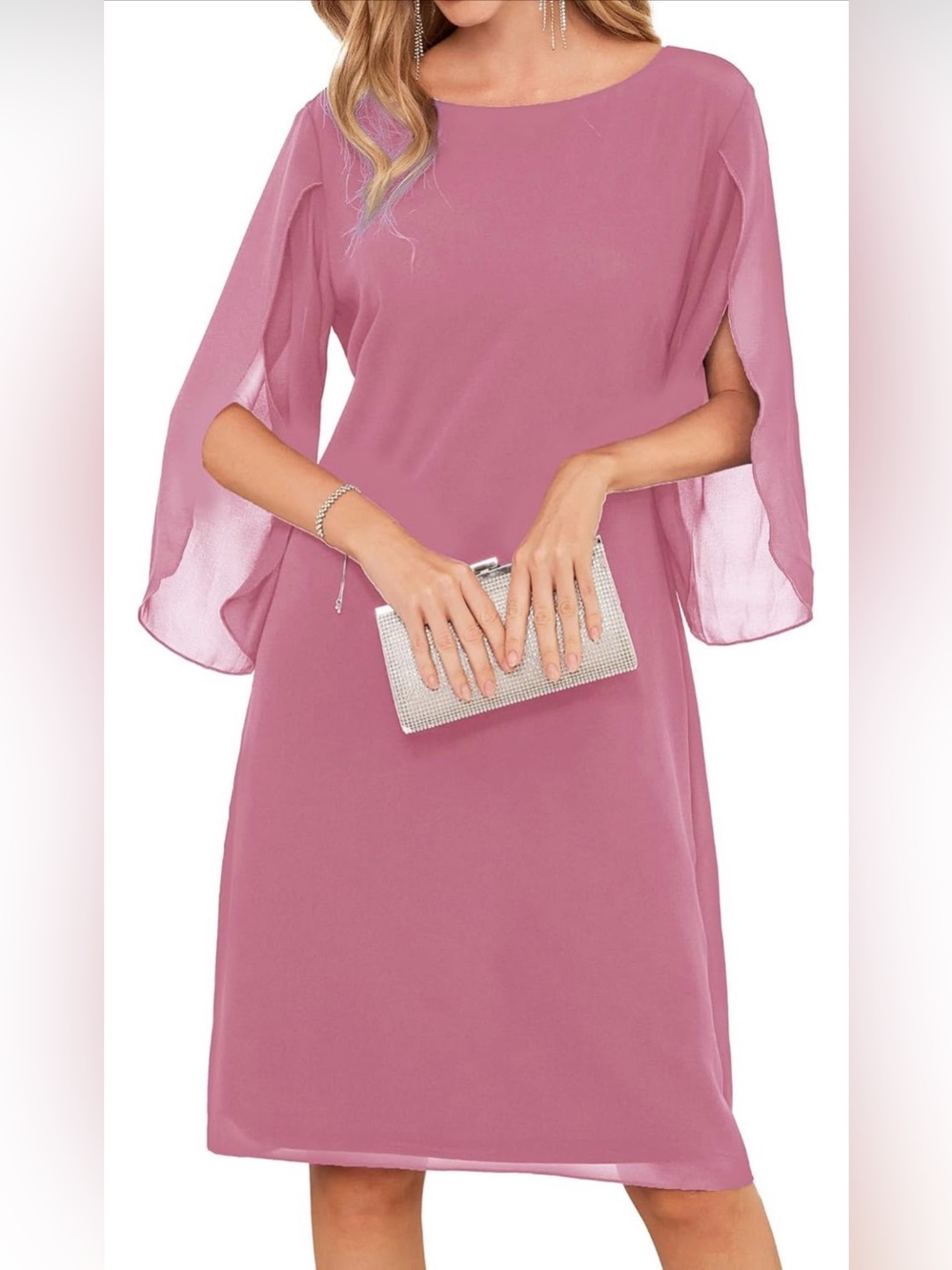 GRACE KARIN Womens Formal Wedding Guest Dress 2026 Chiffon Cocktail Dress Mother